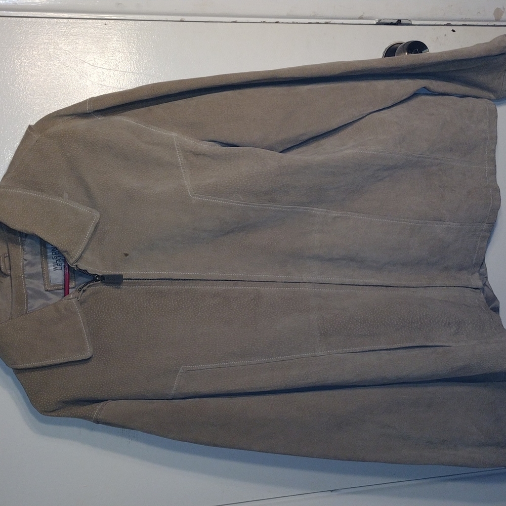 Wilson Leather Tan Suede Jacket Large Tall